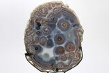 Orbicular Agate Slab on Metal Base - Brazil #206853-1